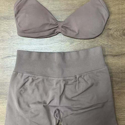 suit DF Amazon Explosions Shorts Small Bra High Elastic Superfine Extinction Nylon Hanging Neck Beauty Back Sports Vest