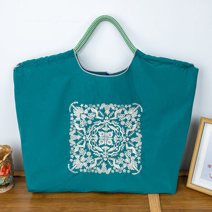 New Canvas Bag Embroidered Shopping Bag Tote Bag Large Capacity Bag Women's Handbag Crossbody Bag