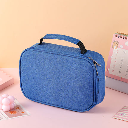Cross-Border Satchel Large-Capacity 72-Hole Multi-Functional Student Art Student Color Lead Brush Pencil Stationery Storage Bag