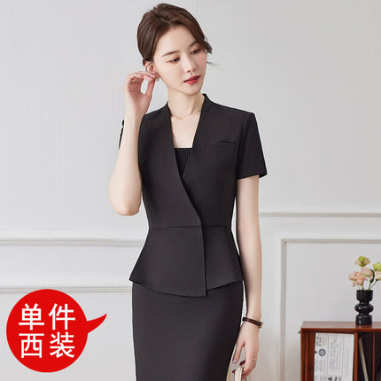 Jindian work clothes suit summer gray temperament professional suit jewelry shop work hotel front desk work clothes for women