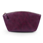 Hand held zipper bag-dark red