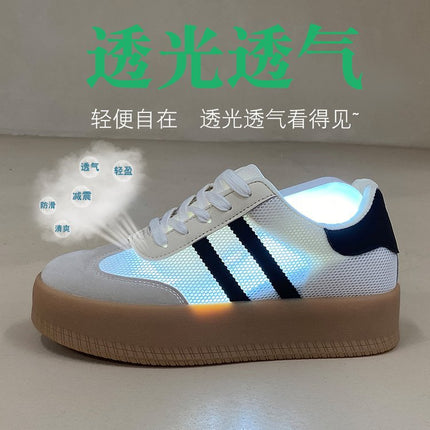 Invisible Inner Height Increase 7cm De Training Shoes Shorty Music Women's Shoes 2025 Spring New Forrest Gump Shoes Super Fire Casual Shoes