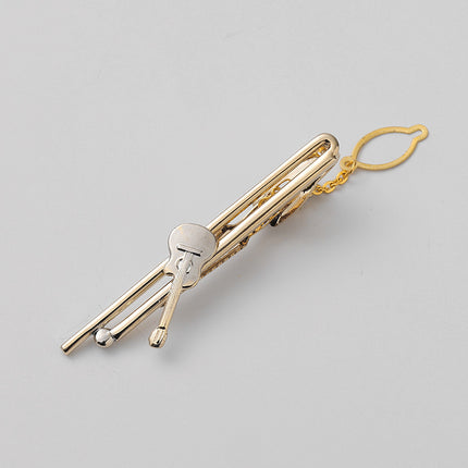 Boutique Fashion Personality Tie Accessories Men's Suit Tie Clip Sail Aircraft Musical Instruments Creative Tie Clip Two-color