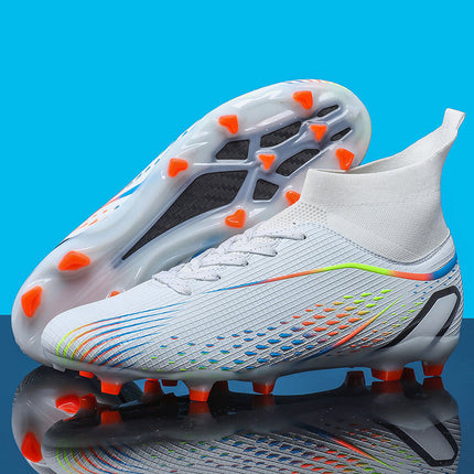Temu High-Top Soccer Shoes with Spikes, Long Spikes, Non-Slip, Adult and Children's Sports Shoes, Men's Professional Training Shoes, Cross-Border