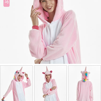 Autumn and winter new flannel gilded stars Tianma adult animal cartoon one-piece pajamas manufacturers home clothes wholesale