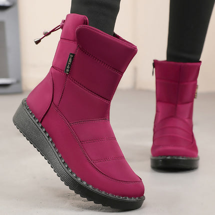 New Style Long-Tube Polyurethane Women's Boots with Velvet and Thickened Outdoor Warm Snow Boots for Cold Protection and Lightweight Cotton Boots Cross-Border