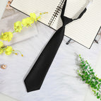 7cm black solid color jk tie-free