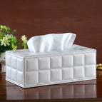 25*13.5*9.5cm / Large tissue box-white plaid line