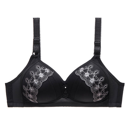 Cross-Border Popular Product: Middle-Aged and Elderly Women's Underwear, Mom's Bra, Wireless Vest-Style Plus-Size Push-Up Bra