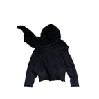 J28 black-towel sweatshirt / S