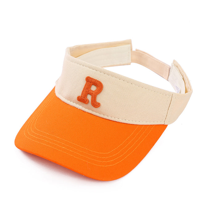South Korea R Letter Color-matching Empty Top Hat Women's Summer Korean-style Sports Casual Sun-protection Shade Peaked Cap Trendy Brand