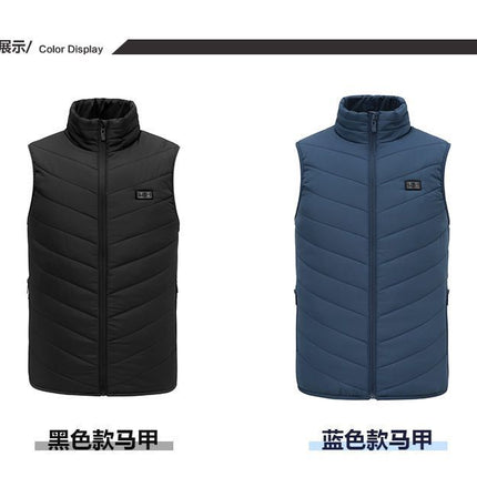 Heating vest intelligent temperature control charging cold-proof heating vest men's and women's winter warm riding electric vest