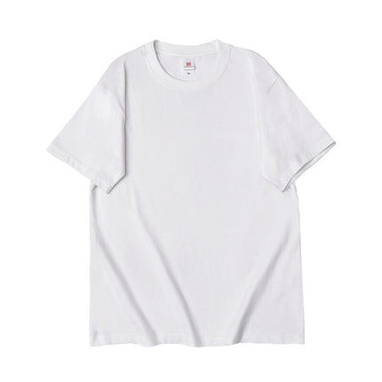220g Cotton Three-Needle Round Neck Loose Shoulder Short-Sleeved Men's Summer T-Shirt Export Cross-Border Light Board Bottoming Shirt