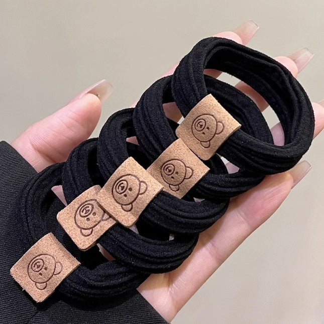 Simple Elegant Durable High Elastic Women's Hair Rope Rubber Tendon Hair Ring Thickened High Ponytail Headwear Hair Rope Hair Accessories