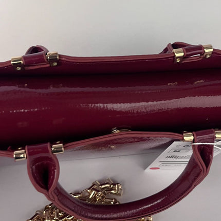 Za's New Autumn and Winter Women's Bag, Deep Red High-Quality Mini One-Shoulder Cross-Body Handbag, Chain Small Square Bag