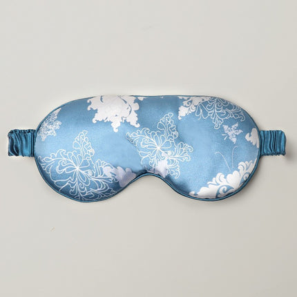 Mulberry Silk Eye Mask, Ice Silk Imitation Silk, Chinese Style Color, Satin Silk Light-Blocking Eye Mask for Sleep, Printed, in Stock Wholesale