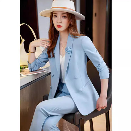 Cross-border spring business attire professional suit women's hotel front desk work clothes women's formal attire beautician work clothes