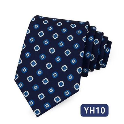 Vintage casual striped printed tie wholesale in stock fashion shirt plaid hand tie