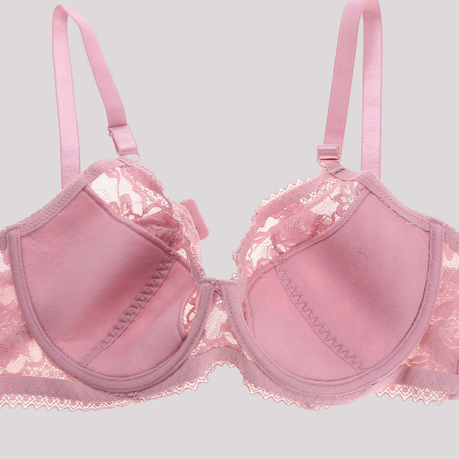 A cross-border new European and American ultra-thin double-breasted steel ring lace underwear adjustable plus size bra bra bra