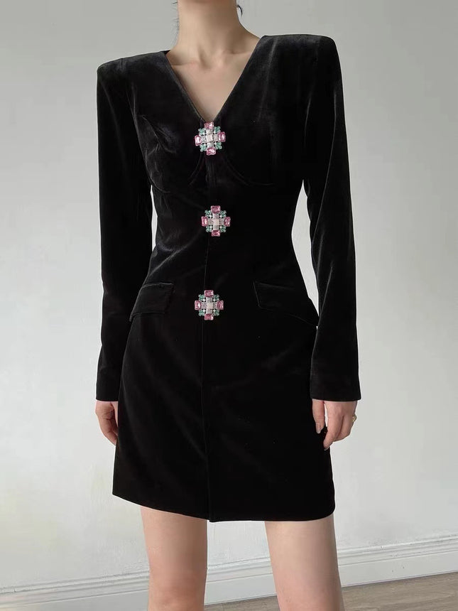 Velvet Sheath Dress / Robe Fourreau Velours