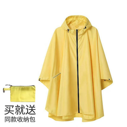 Raincoat Cloak Outdoor Adult Fashion Men and Women Hiking Electric Motorcycle Riding Portable Waterproof Poncho