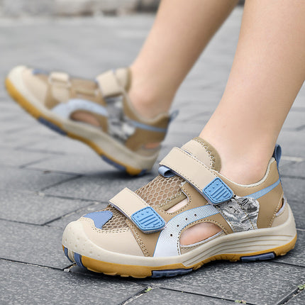 Boys Baotou Sandals Summer New Zhongda Boys Non-slip Soft Bottom Outdoor Beach Shoes Hollow Frame Shoes Wholesale