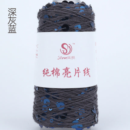 Siyue pure cotton sequined yarn size beads 3+6 hand-woven yarn tube yarn factory wholesale wool ball cross-border