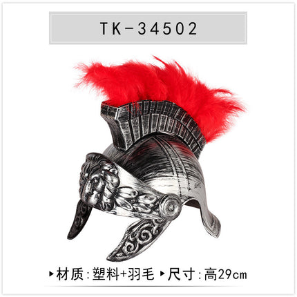 Ancient Roman Samurai Props Medieval Helmet Plastic Weapon Props Greek PU Sword Dagger Shield Knife