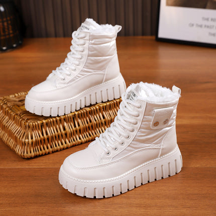 High-Top Dad Shoes for Women, Popular Model, 2026 Winter New Style, Fleece-Lined and Thickened Cotton Shoes, Casual Sports Shoes Zy-12297
