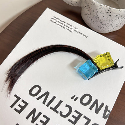 Cute Dick Hair Clip Wig Small Braid Headdress Hair Clip Female Anime Suwon Qianhe Same Style Duckbill Bangs