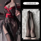 Black strapless suit socks / Free size