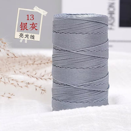 Bright Silk Thread 1mm Thin Thread for Crocheting Bouquets, Bags, Shoes, Handmade 100g Factory Direct Wholesale Knitting Thread