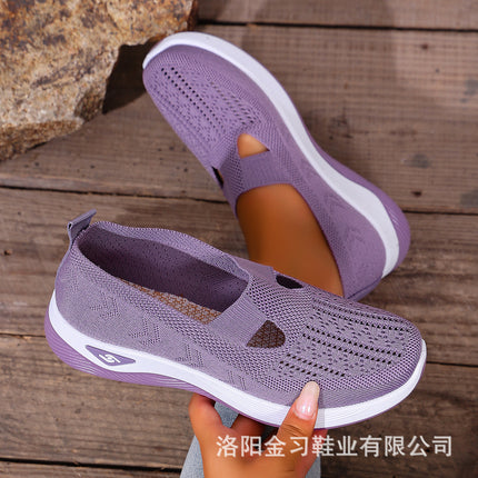 Women's Summer Breathable Soft-Soled Shoes for Middle-Aged and Elderly Mothers Temu Cross-Border Dropshipping Large Size Women's Shoes Clogs Cut Out