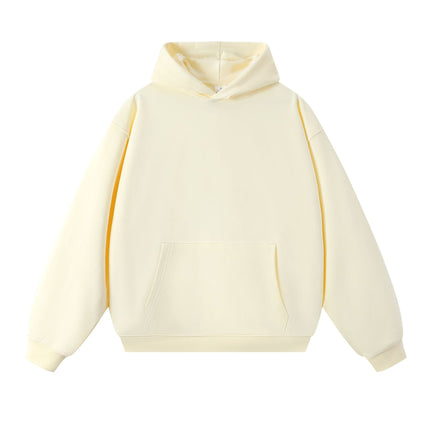 Sweatshirt 380g Terry Spring and Autumn American Style Thin Drop Shoulder Loose Fit Solid Color Hoodie for Men Trendy Versatile