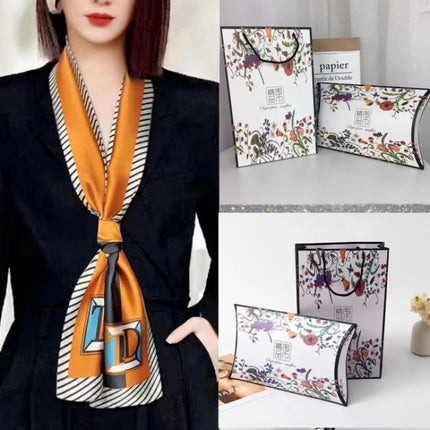 [Gift Box] Thin Scarf Autumn Fashion Joker Small Long Scarf Gift Box for Mother Elder Teacher