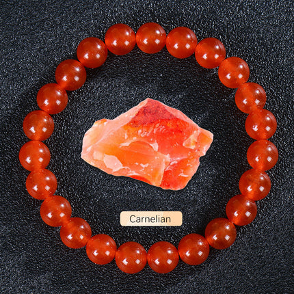 SHINE/TEMU Cross-border Natural Stone Agate Crystal Beaded Bracelet Apatite Lapis Lapis Bracelet for Men and Women