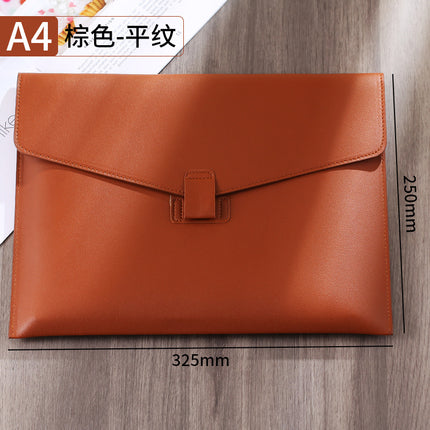 Cross-Border A4 Pebbled Leather Document Bag Business Office Large-Capacity Stationery Bag Contract Information Storage File Bag