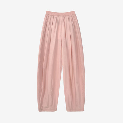 Aboutsea Summer Balloon Bobo Pants with a Drapey Feel for Pear-Shaped Body Types, Summer Women's High-End Wide-Leg Pants