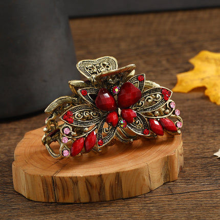 Retro Butterfly Medium Hair Grab Light Luxury Resin Grab Clip High-end High-face Value Big Grab Back Hair Accessories
