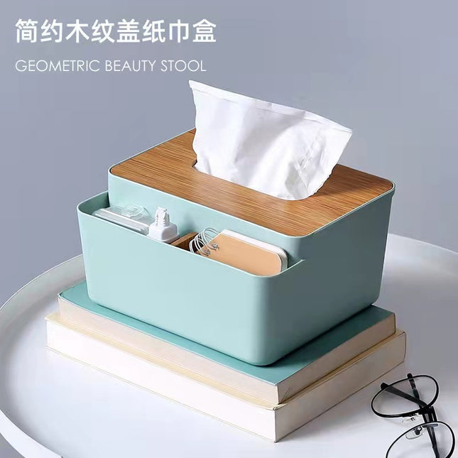 Multifunctional Tissue Box Living Room Internet Celebratory Car Desktop Plastic Remote Control Storage Box Toilet Paper Box Cross-border