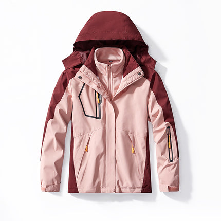 Outdoor Couple's Charge Clothes Three-in-One Removable Liner Hood Warm Casual Warm Charge Clothes Two-Piece Set