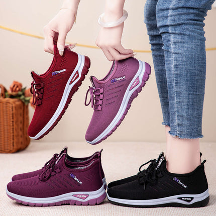 Women's Winter Sneakers with Fleece Lining, New Model in Stock, Warm Shoes, Direct from Manufacturer, Thickened Version, Lace-Up Cotton Shoes for Middle-Aged and Elderly