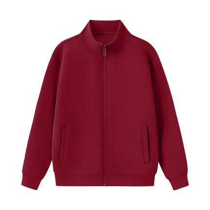 Spring and Autumn Stand Collar Zipper Sweatshirt with Logo Embroidery, Direct Printing, Silk Screen Printing, Heat Transfer Class Uniform, Workwear Cardigan Jacket