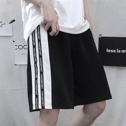 2023 Summer New Arrival Five-point Pants Women's High Waist Loose Casual Sports Pants Students Korean Style Straight Shorts Ins Trendy