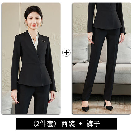 Suit Skirt, Business Attire, Goddess-Style Suit Set, Beauty Salon Front Desk, Hotel Sales Department, Jewelry Store Work Uniform