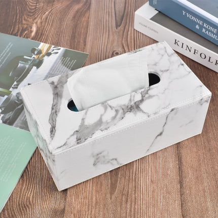 Leather Rectangular Creative Hotel Tissue Box European-style Car Tissue Box Leather Living Room Tissue Box Household Paper