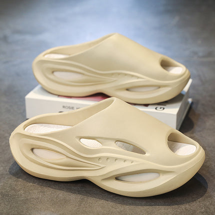 2025 New Open-Toe Eva Casual Comfortable Breathable Fashionable Flat Simple Versatile Everyday Couple Slippers
