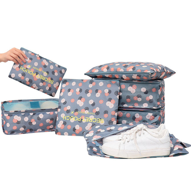 South Korea Portable Storage Six or Seven-Piece Luggage Clothes Organize Storage Bag Multi-Functional Travel Storage suit