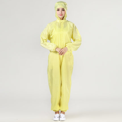 Anti-static coveralls hooded purification workshop dust-free overalls spray paint protection dust-proof blue breeding dust-free clothing