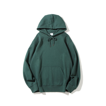Japanese-Style Simple Sweatshirt 300g Heavyweight Healthy Fabric Hoodie Matcha Green Avocado Green Brightening Loose Top